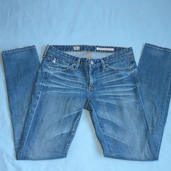 AG ADRIANO GOLDSCHMIED Stilt Cigarette Leg Jeans Distressed 27 R
